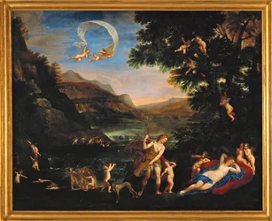Die Liebesgötter führen Adonis zu Venus