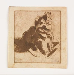 Studie einer Frau, die ein Kind hält