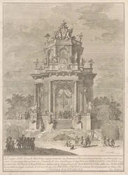 Die Seconda Macchina für die Chinea von 1782: Ein ländliches Fest bei Nacht