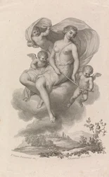 Venus mit drei Amoretten am Himmel