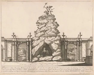 Die Prima Macchina für die Chinea von 1726: Herkules und die Hydra, 1726