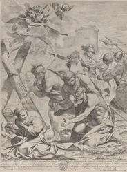 Der heilige Andreas betet vor einem Kruzifix, 1640-70