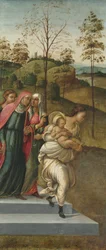 Johannes der Täufer wird zu Zacharias getragen, um 1510