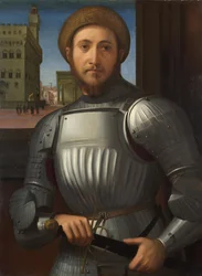 Porträt eines Mannes in Rüstung, ca. 1510