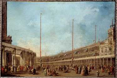 Der Dogen von Venedig folgt der Prozession des Corpus Domini auf dem Markusplatz