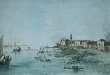 Der Giudecca-Kanal mit der Kirche von Santa Marta, ca. 170-80
