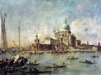Venedig, die Punta della Dogana mit Santa Maria della Salute, ca. 1770