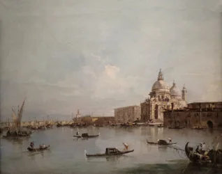 Ansicht der Santa Maria della Salute mit der Dogana di Mare