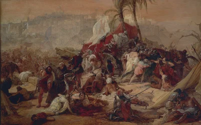 Der Durst der ersten Kreuzfahrer in Jerusalem, von Francesco Hayez