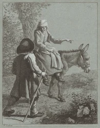 Junge und Mädchen mit einem Esel, 1764