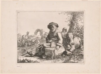 Tafel 11, aus dem Satz von 12 Pastoralszenen