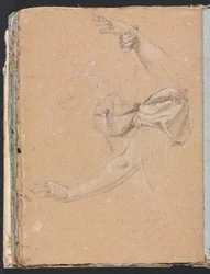 Verona Skizzenbuch: Weibliche Arme und Hände mit Draperie (Seite 82)