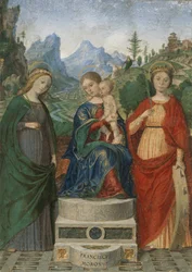 Jungfrau und Kind auf dem Thron zwischen den Heiligen Cäcilia und Katharina von Alexandria