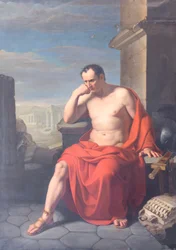 Marius sitzt auf den Ruinen von Karthago