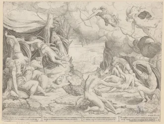 Apollo und Diana töten die Kinder der Niobe