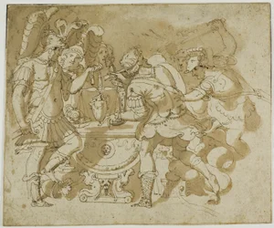 Camillus greift Brennus an