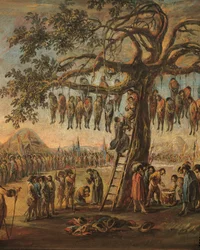 Die Elenden des Krieges: die Gehängten von Francesco Simonini (Detail)