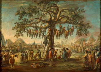 Die Elenden des Krieges: die Gehängten von Francesco Simonini