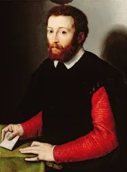 Porträt eines Mannes mit einem Brief, ca. 1530-40