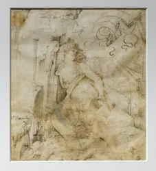 Junge zerzauste Frau auf einer Klippe, bekannt als Ippo, ca. 1475