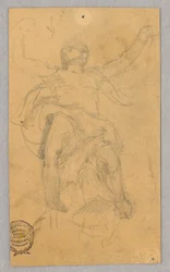 Figurenstudie für Wandgemälde