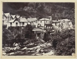 Lynmouth, Flussuferhäuser, 1860-94