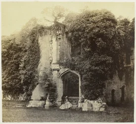 Ruine von Raglan Castle in Monmouthshire