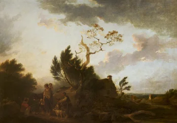 Weite Landschaft mit Zigeunern