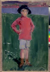 Junger Junge am Ufer, Iona