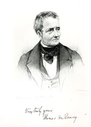 Thomas de Quincey (1785-1859), von einem Daguerreotypie-Foto von Howie
