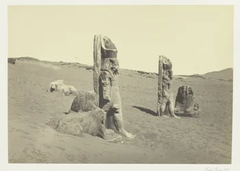 Kolosse und Sphinx bei Wady Saboua, Nubien