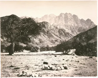 Berg Serbal, vom Wadi Feiran aus