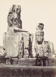 Die Statuen von Memnon. Ebene von Theben, 1857