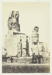 Die Statuen von Memnon, Ebene von Theben, 1857