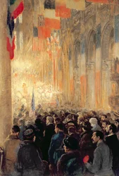 Gottesdienst in Notre Dame, Dank für den Sieg nach dem Großen Internationalen Krieg
