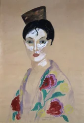Frau mit Peineta
