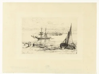 Ein Schiff vor Anker