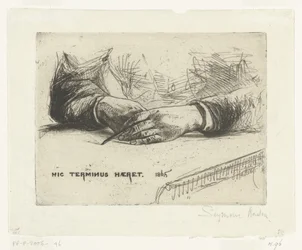 Zwei Hände, die mit Kreide zeichnen