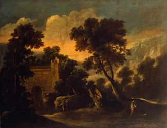 Landschaft mit Ruinen, ca. 1634