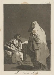 Que viene el loco. (Hier kommt der Bogey-Mann), pl. 3 aus der Serie Los caprichos