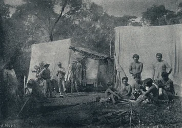 Guaranys besuchen ein Lager, 1895