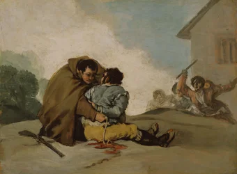 Bruder Pedro bindet El Maragato mit einem Seil