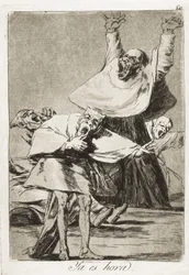 Es ist Zeit. 1797-1799. (21 x 14,5 cm). Tafel 80 aus „Los Caprichos“. Romantik. Spanien. Madrid (Autonome Gemeinschaft). Madrid. Nationalbibliothek