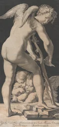 Amor schärft seinen Bogen, 1645-72
