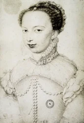 Porträt der Margarete von Valois, bekannt als Königin Margot (1553-1615), Königin von Navarra, erste Ehefrau Heinrichs IV., nach François Clouet
