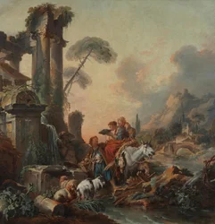 Rast am Brunnen