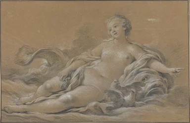 Venus auf einem Delphin ruhend