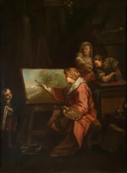 Im Atelier des Malers ("Der Landschaftsmaler" oder "Der Maler an seiner Staffelei")