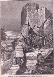 Prozession der Kreuzfahrer um die Mauern Jerusalems 1097 n. Chr.