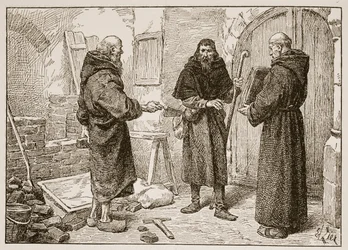 Empfang von Lanfranc durch Herlwin, Illustration aus 